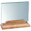 Medium Horizontal Desk Plaque with Beveled Walnut Base